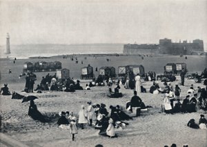 New Brighton - Hafen und Leuchtturm, 1895 von Unbekannt