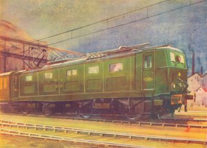 Neue Elektrolokomotive, L.N.E.R., verlässt Manchester London Road Station