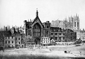 New Palace Yard, Westminster, im 18. Jahrhundert, um 1905