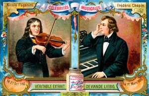 Nicolo Paganini und Frederic Chopin, ca. 1900