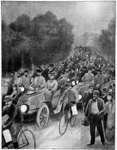 Nacht der Abreise, Paris-Wien-Rennen, 1902 von Unbekannt