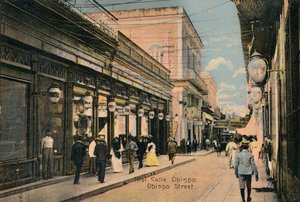 Nr. 61. Calle Obispo. Obispo Straße, Havanna, Kuba, ca. 1910 von Unbekannt