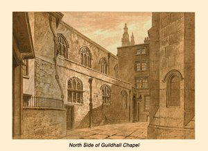 Nordseite der Guildhall-Kapelle, 1886 von Unbekannt