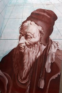 Nostradamus-Wandmalerei in Salon-de-Provence, Salon-de-Provence, Frankreich von Unbekannt