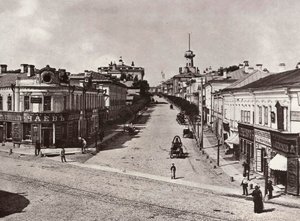 Novaya Basmannaya Straße, Moskau, Russland, 1880er Jahre von Unbekannt
