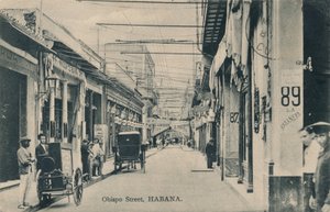 Obispo-Straße, Havanna, um 1910 von Unbekannt