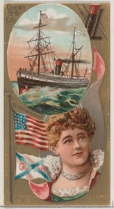 Ocean Steamship Company, aus der Serie Ocean and River Steamers N83 für Duke-Marke, 1887