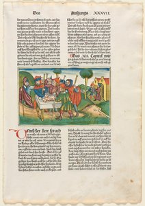 Opfer des Paschal Lamms aus der deutschen Bibel, veröffentlicht von Anton Koberger, Nürnberg, 1483