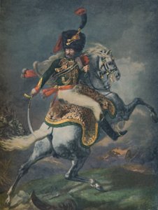 Offizier der berittenen Jäger beim Angriff. Kaiserliche Garde, ca. 1812, 1896