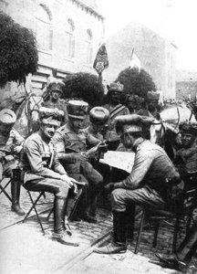 Offiziere der Husaren, Chaussee de Louvain, Brüssel, Erster Weltkrieg