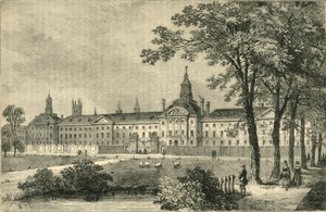 Altes Bethlehem Hospital, Moorfields um 1750, ca. 1872 von Unbekannt