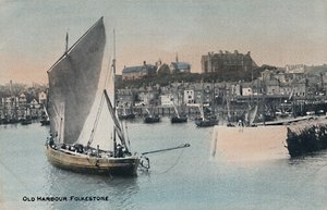 Alter Hafen. Folkestone, Ende 19. - Anfang 20. Jahrhundert