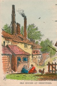 Alte Häuser in Brentford, 19. Jahrhundert