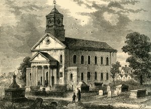 Alte Newington Kirche im Jahr 1866, ca. 1878