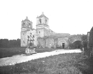 Alte spanische Mission, San Antonio, Texas, USA, um 1900 von Unbekannt