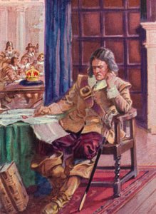 Oliver Cromwell 1599-1658 lehnt die Krone ab, 1937 von Unbekannt