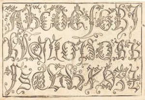 Ornamentalalphabet, um 1480-1490 von Unbekannt