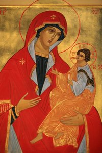 Orthodoxe Ikone: Maria und Jesus, Paris, Frankreich