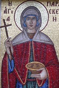 Orthodoxes Mosaik in einem Dorf in Troodos. Heilige Paraskevi, 20150510, Zypern von Unbekannt