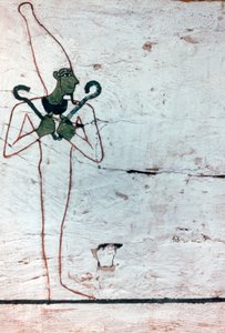 Osiris, der Gott des Todes, Detail des Sarkophags der Dame von Madja, 18. Dynastie von Unbekannt