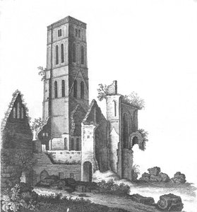 Osney Abbey bei Oxford, spätes 18. - frühes 19. Jahrhundert
