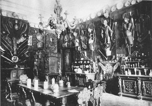 Ostafyevo-Anwesen. Der große Speisesaal, Ende des 19. Jahrhunderts
