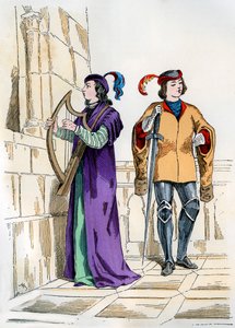 Page und Troubadour des 13. Jahrhunderts, 1882-1884 von Unbekannt