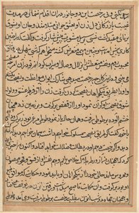 Seite aus den Geschichten eines Papageis Tuti-nama: Textseite, ca. 1560 von Unbekannt