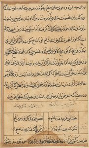 Seite aus Geschichten eines Papageis Tuti-nama: Textseite, ca. 1560 von Unbekannt