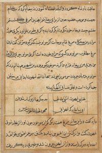 Seite aus Geschichten eines Papageis Tuti-nama: Textseite, ca. 1560 von Unbekannt