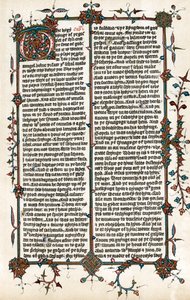 Seite aus Wycliffes Übersetzung der Bibel ins Englische, um 1400 von Unbekannt