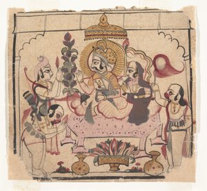 Seite aus einem verstreuten Ramayana: Geschichte von Rama, ca. Mitte des 18. Jahrhunderts von Unbekannt