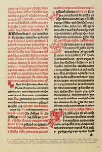 Seite mit Schrift in glagolitischer Schrift von Unbekannt