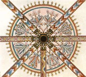 Bemalte Dekoration in der Kathedrale, Limburg an der Lahn, Deutschland, 1928