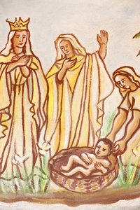 Gemälde in der Kirche Unserer Lieben Frau von Togo: Moses gerettet, Togoville, Togo