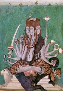 Gemälde des Gottes Siva mit Attributen