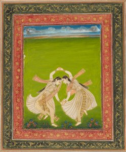 Paar Mädchen spielen Phugadi von Unbekannt