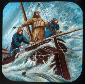Palling Boot: Das Werfen der Rettungsleine, ca. 1900