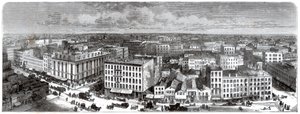 Panorama von Chicago vom Dach des Rathauses, USA, 1871 von Unbekannt