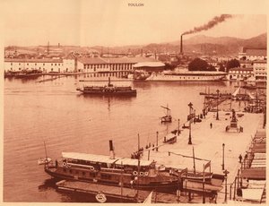 Panorama der Quais in Toulon, 1930 von Unbekannt