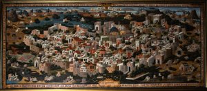 Panoramablick auf Palästina mit der Stadt Jerusalem