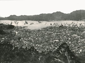 Panoramablick auf die Stadt, Nagasaki, Japan, 1895 von Unbekannt