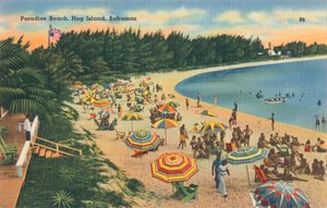 Paradise Beach, Hog Island, Bahamas, ca. 1930 von Unbekannt