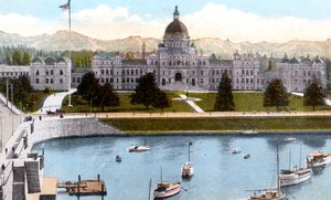 Parlamentsgebäude, Victoria, British Columbia, Kanada, um 1900