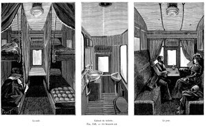 Teil eines französischen Schlafwagens, 1890 von Unbekannt