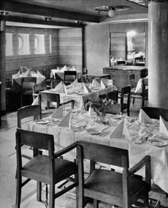 Teil des Touristenspeisesaals, 1935