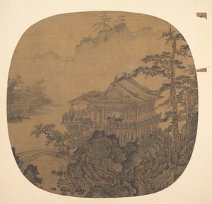Pavillon an einem See von Unbekannt
