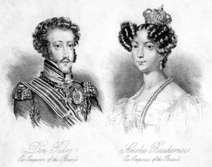 Pedro I., Kaiser von Brasilien und Prinzessin Amelie von Leuchtenberg
