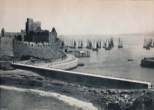 Peel - Die alte Burg und der Hafen, 1895 von Unbekannt