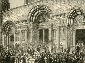 Buße von Raymond VI., Graf von Toulouse, ca. 1209, 1890 von Unbekannt